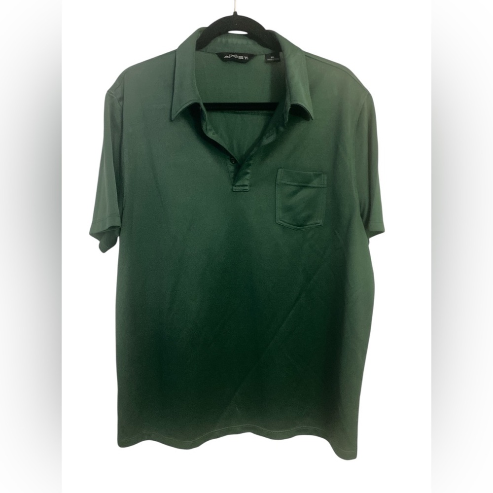 Axist Green Polo Shirt Classic Short Sleeve GUC XL